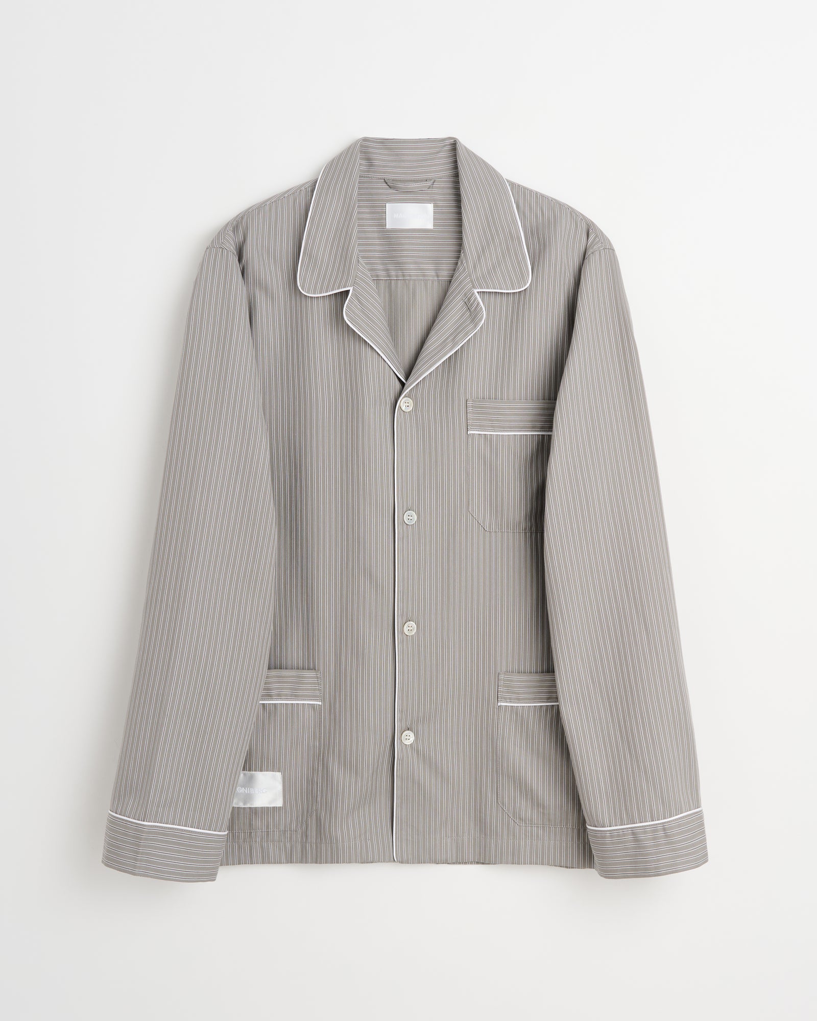 Wall Street shirt | Stripe dark grey Oxford