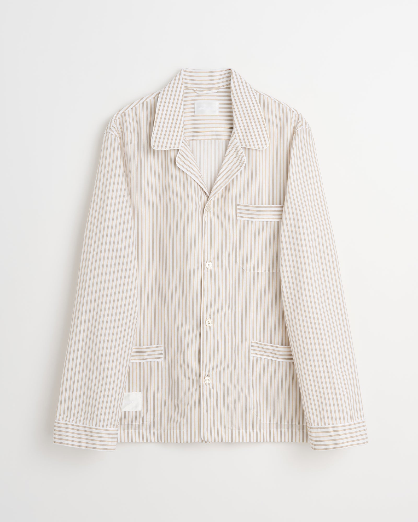 Wall Street shirt | Stripe light beige Oxford
