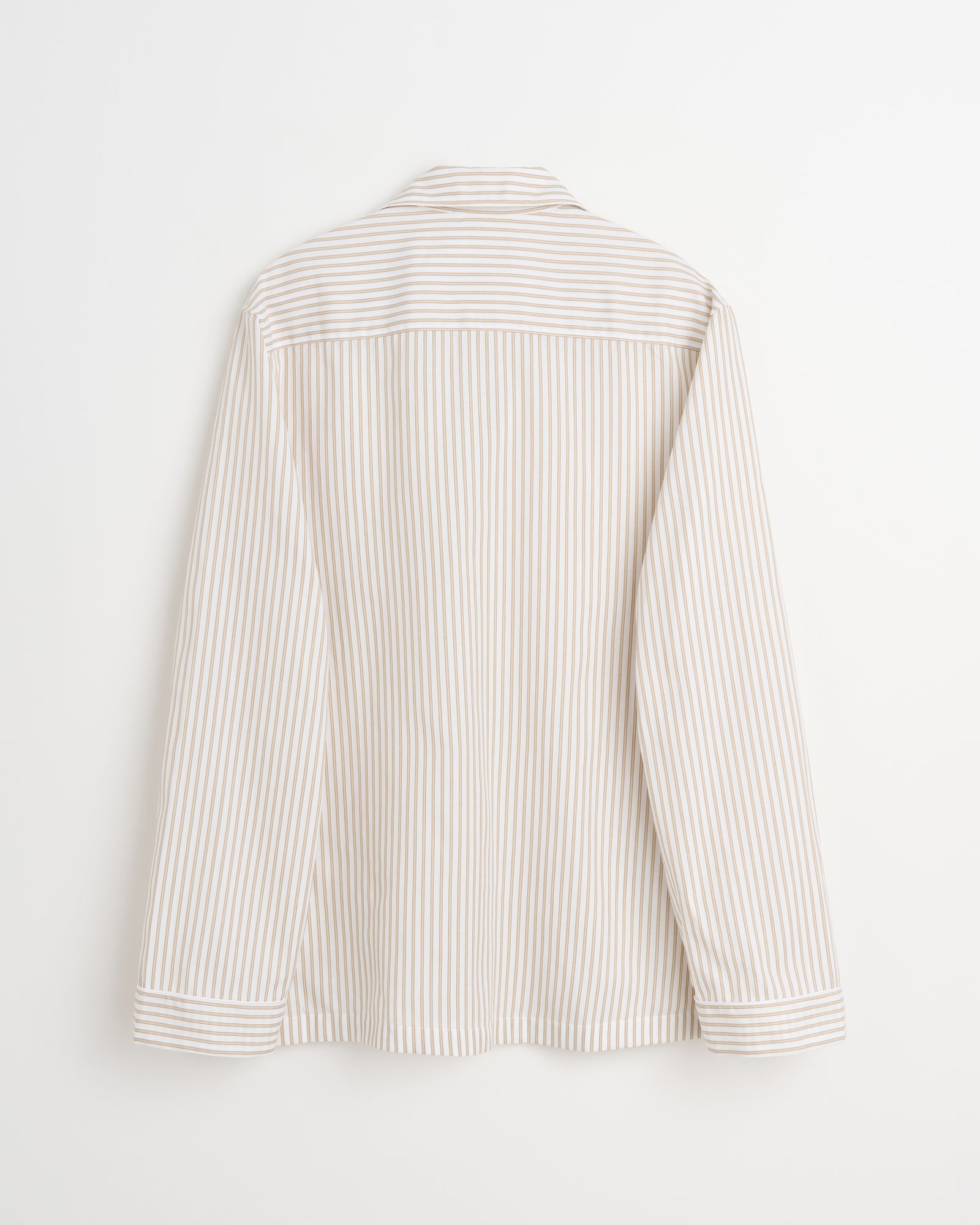 Wall Street shirt | Stripe light beige Oxford