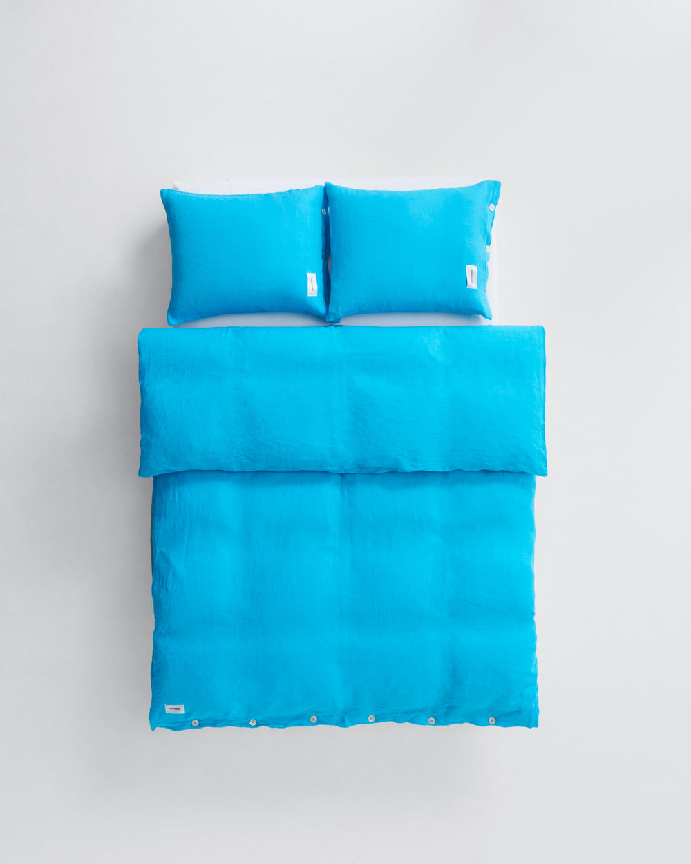 Oxford cotton duvet cover: basket-weave texture, breathable