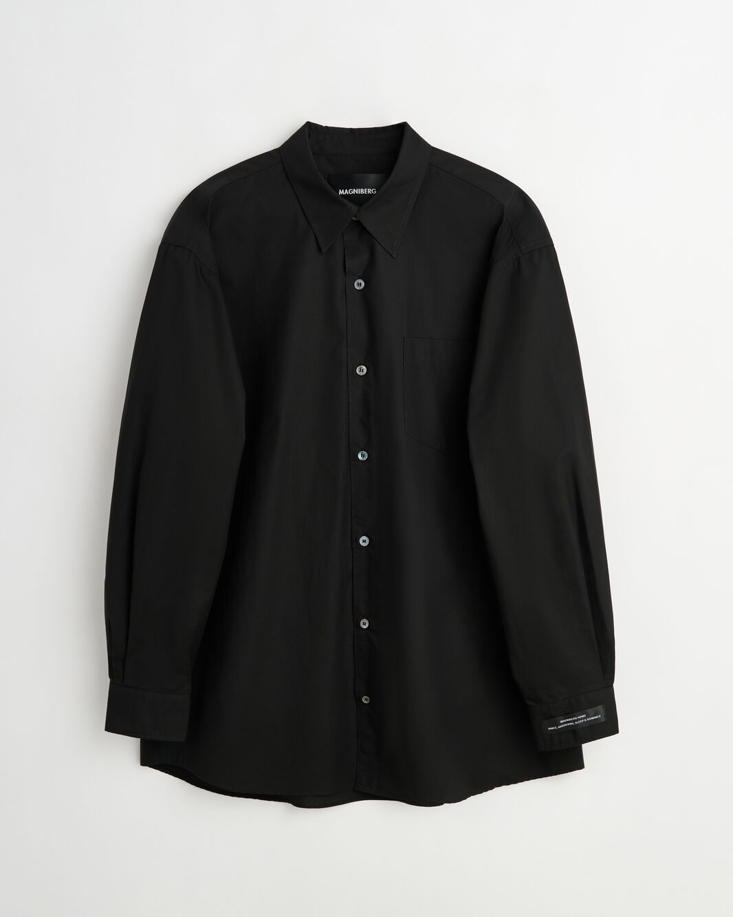 Night shirt | Black Poplin