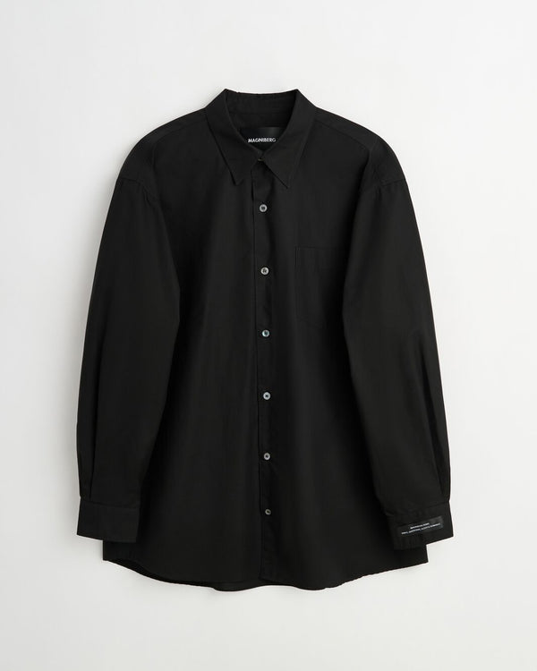Night shirt | Black Poplin