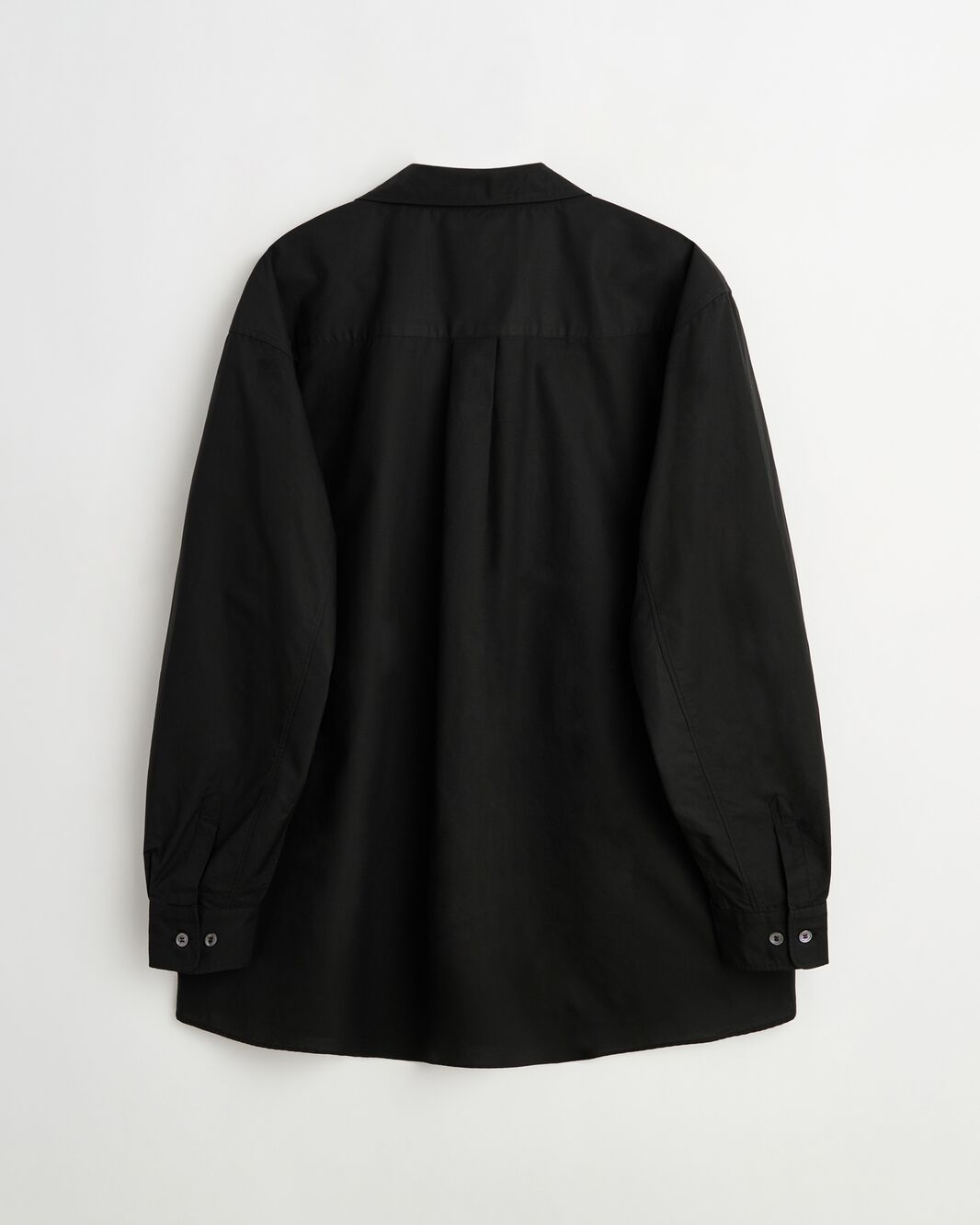 Night shirt | Black Poplin