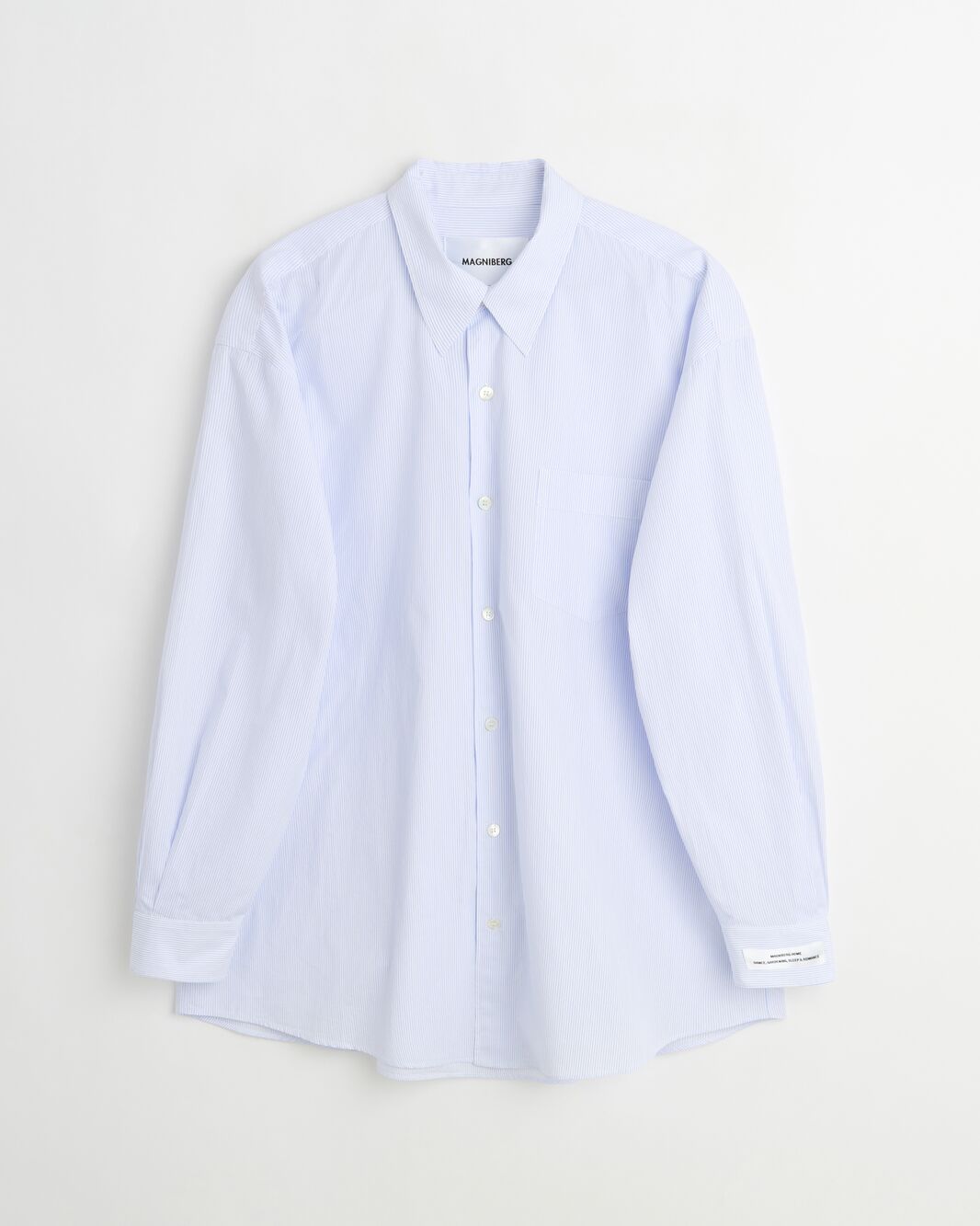 Night shirt | Light blue mini stripes Poplin