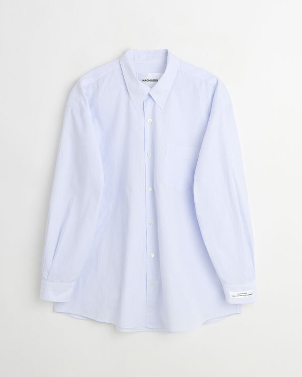 Night shirt | Light blue mini stripes Poplin