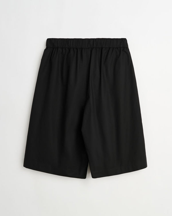 Night shorts | Black Poplin