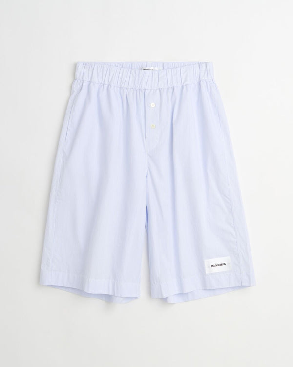 Night shorts | Light blue mini stripes Poplin