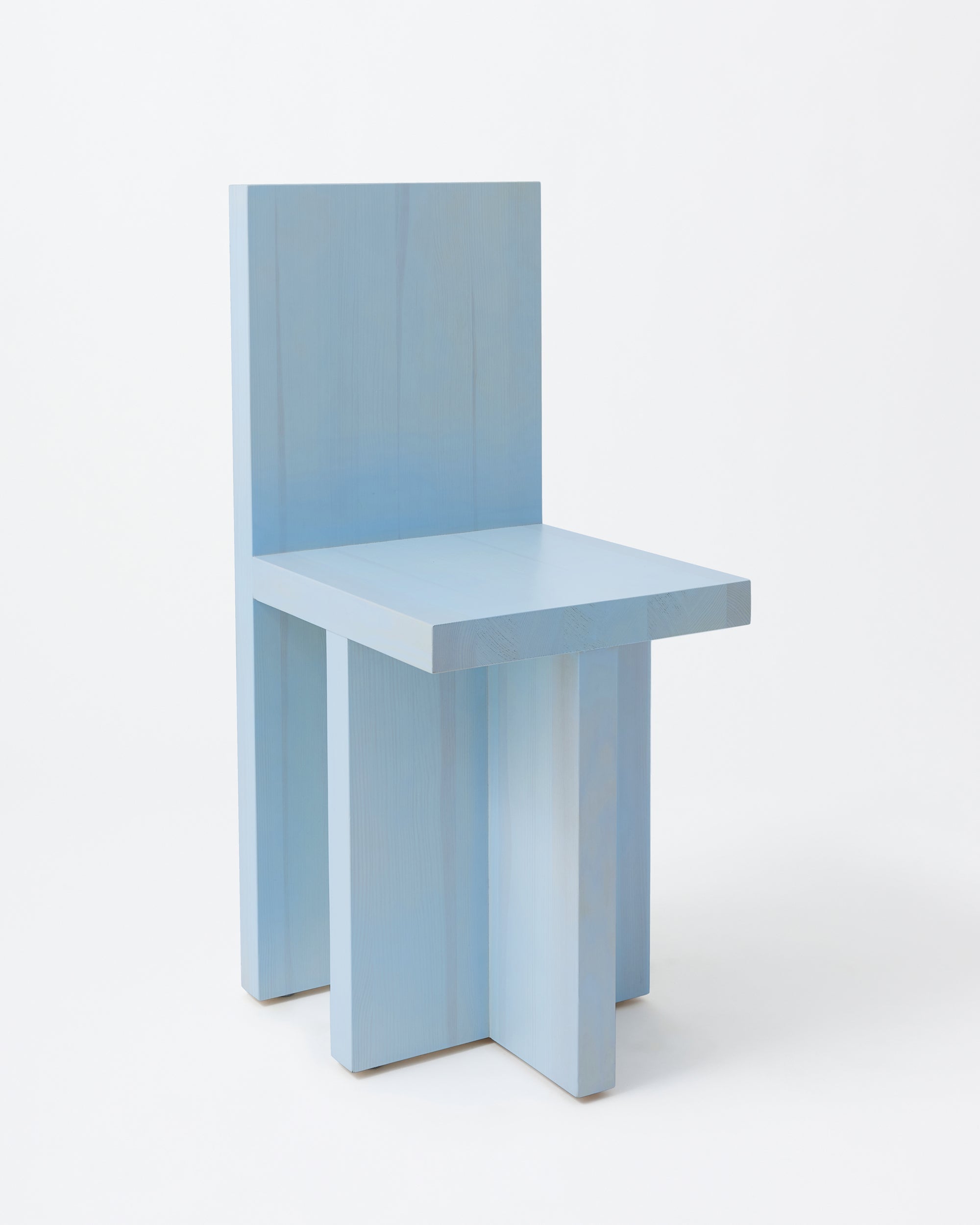 Pony chair | Stained baby blue Pine