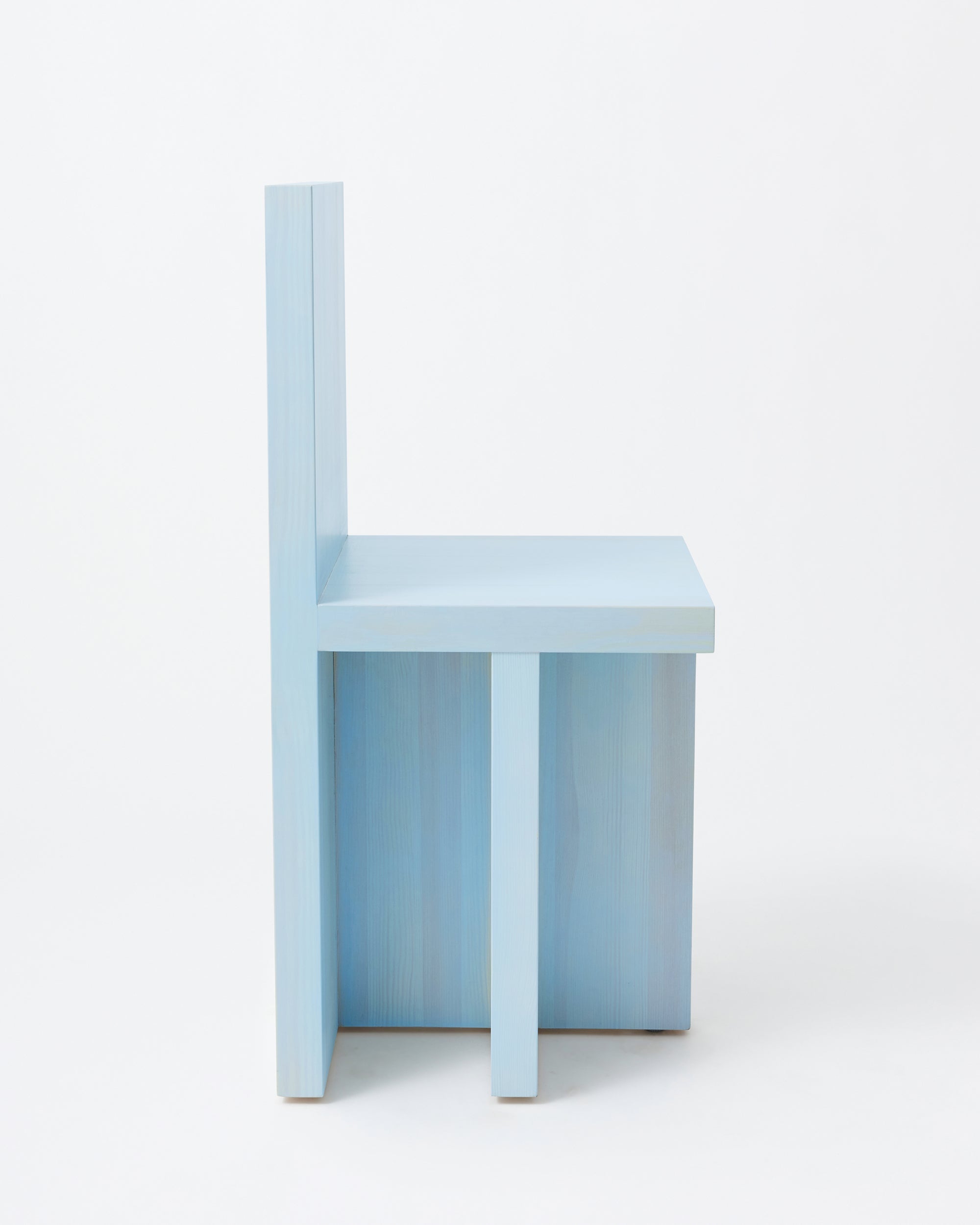 Pony chair | Stained baby blue Pine