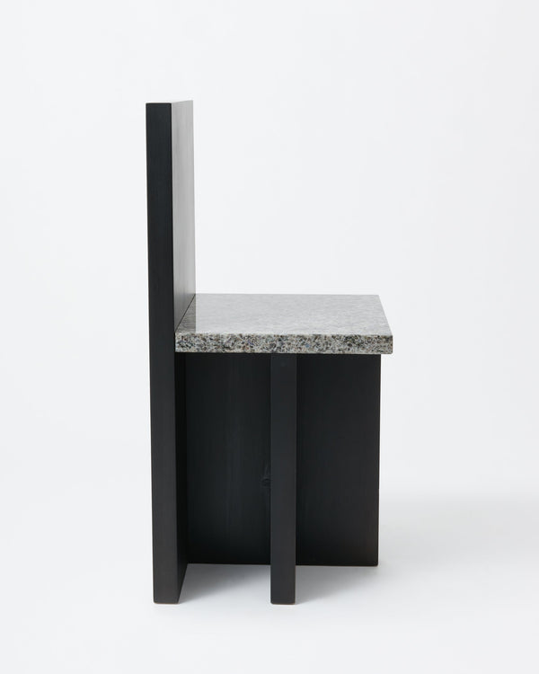Pony chair | Stained black & granite
