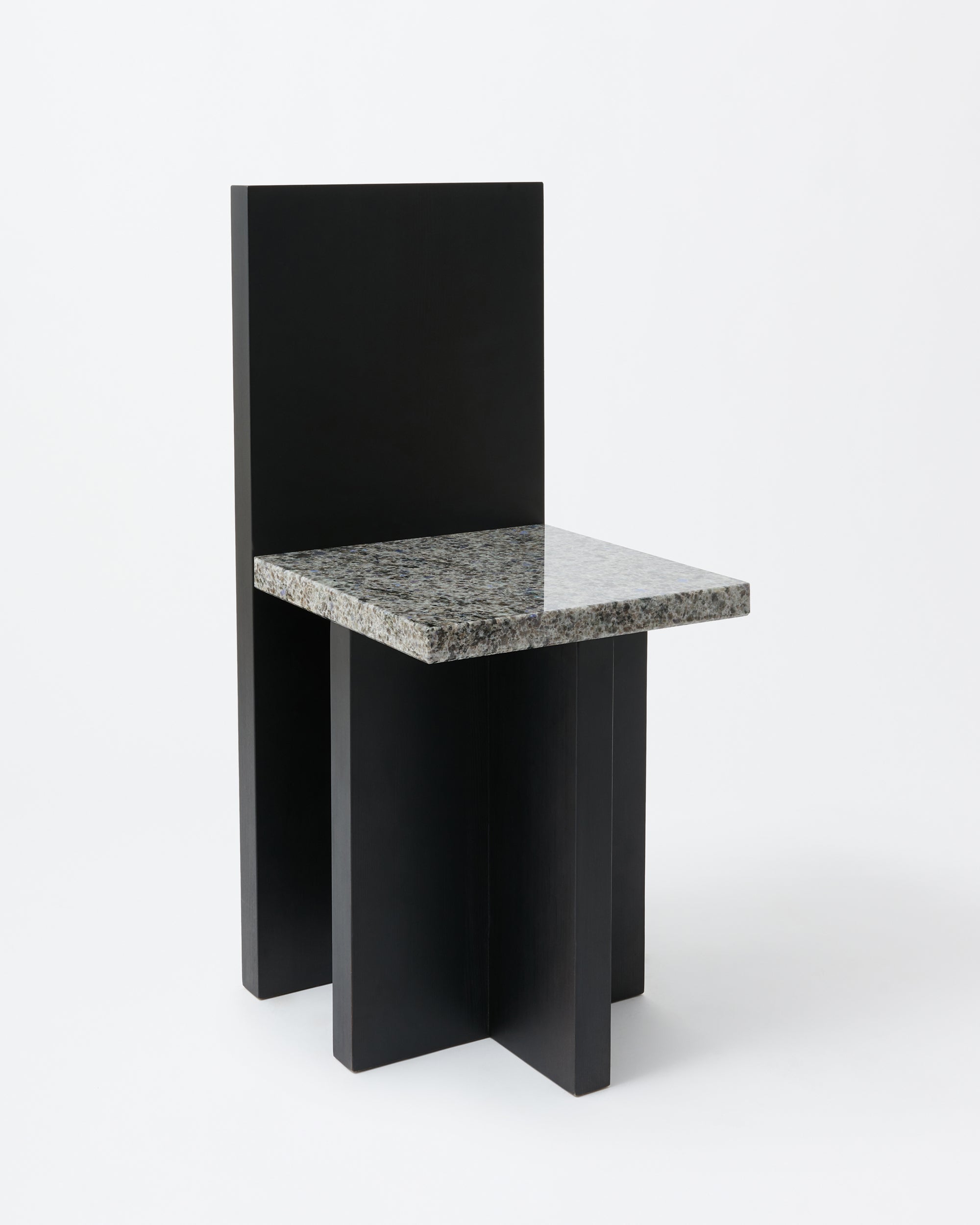 Pony chair | Stained black & granite