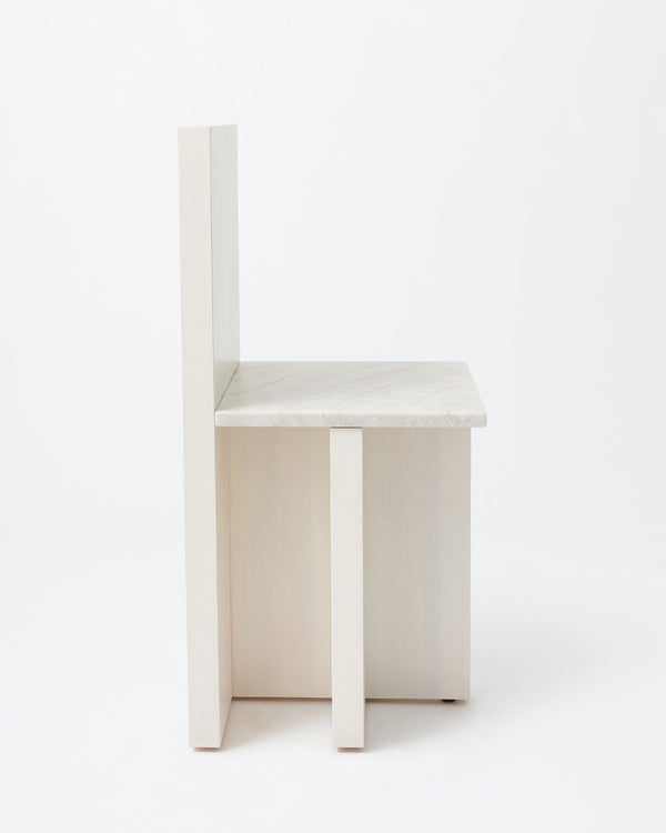 Pony chair | Stained off white & marble