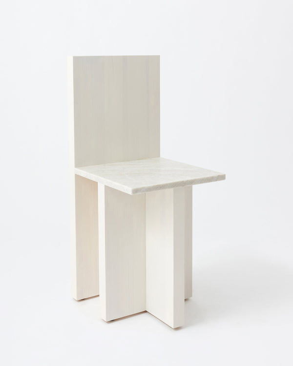 Pony chair | Stained off white & marble
