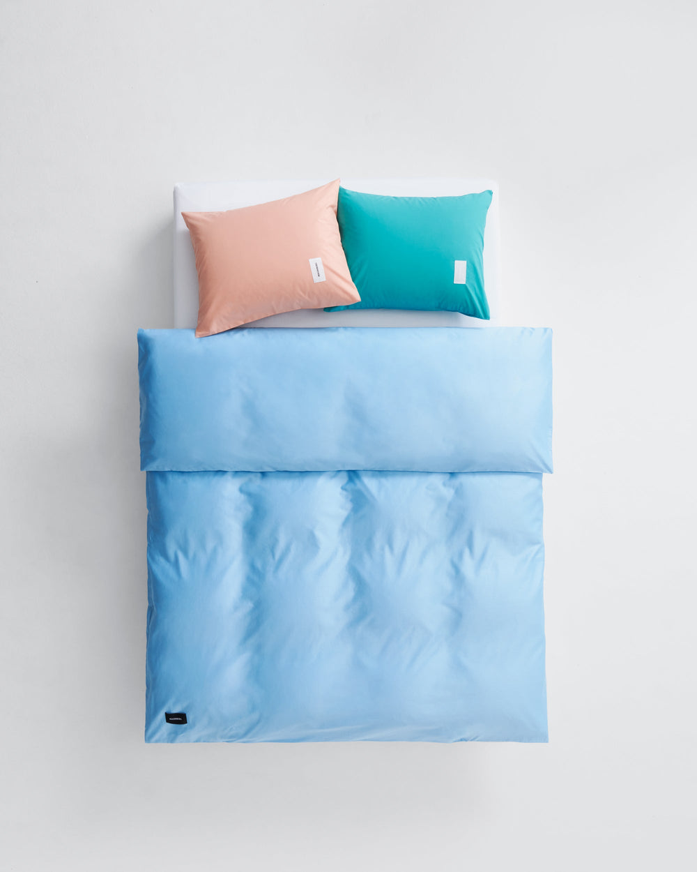 Pure duvet cover in Haze Blue cotton sateen: tightly woven, soft