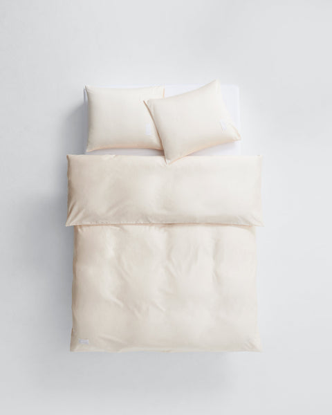 Magniberg Pure Sateen Duvet cover シングル Pure duvet cover in black cotton sateen: tightly woven, soft