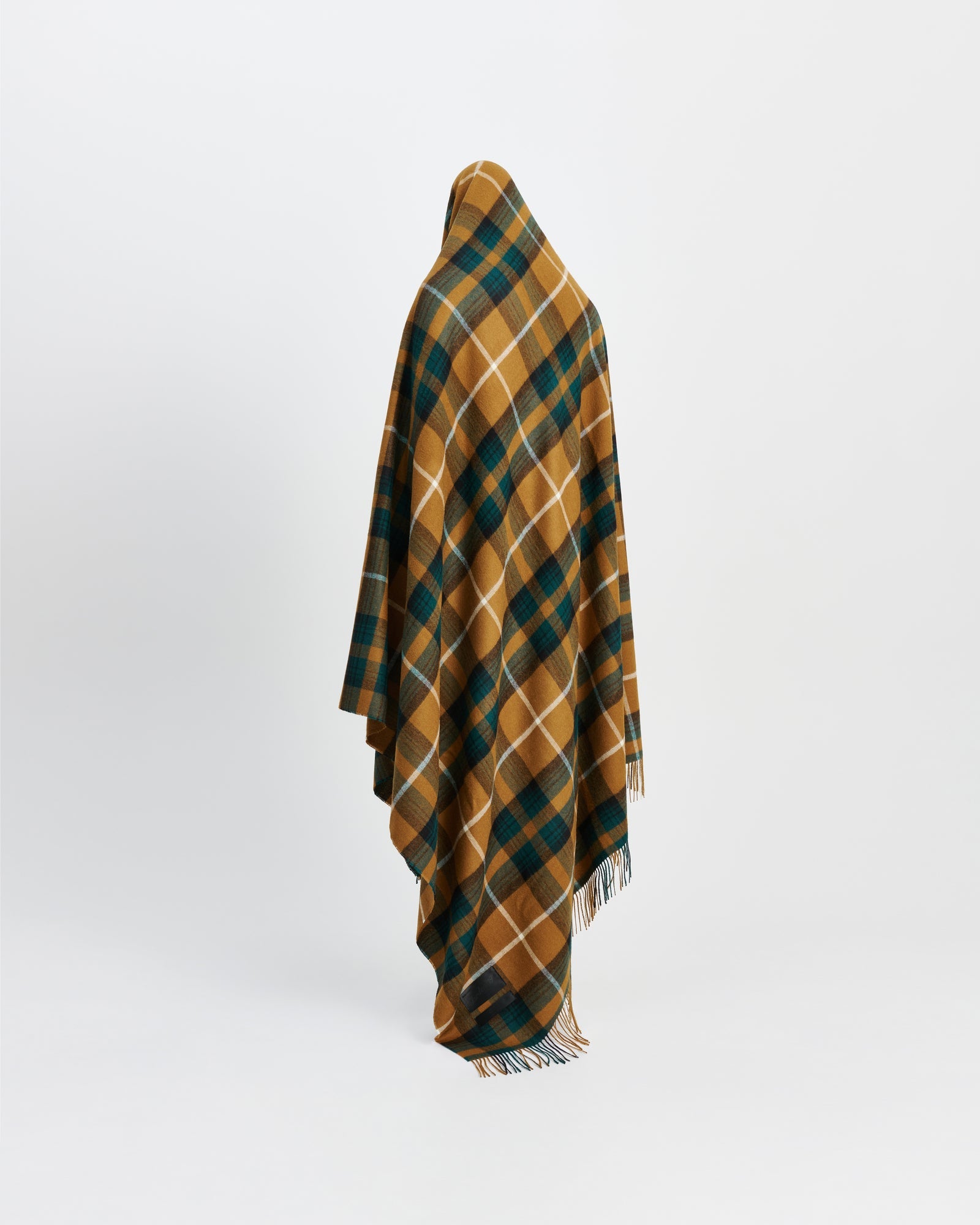 Queen blanket | Camel tartan Baby alpaca