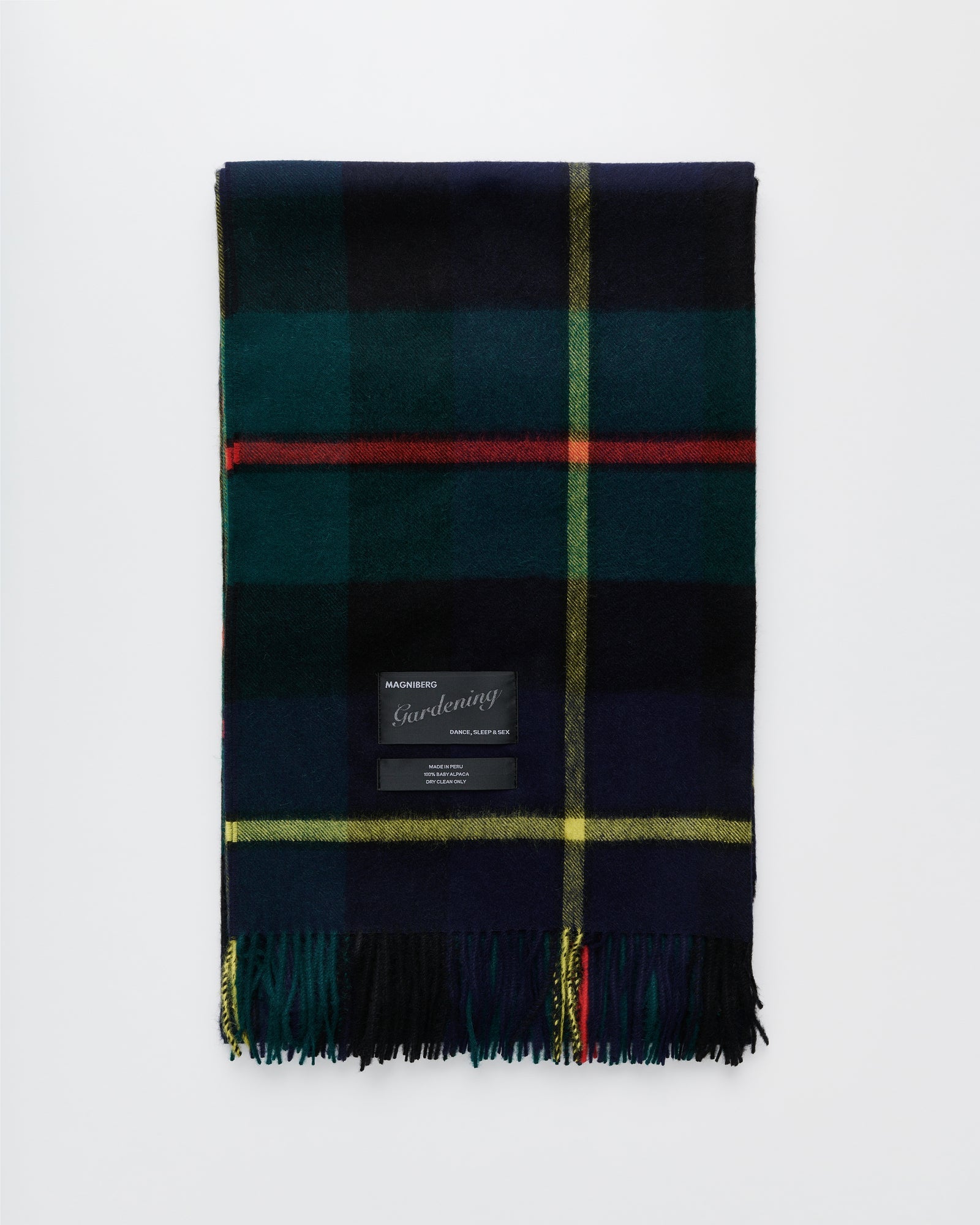 Queen blanket | Scottish green tartan Baby alpaca