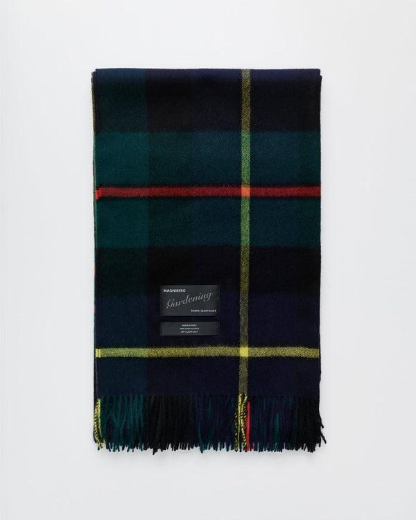 Queen blanket | Scottish green tartan Baby alpaca