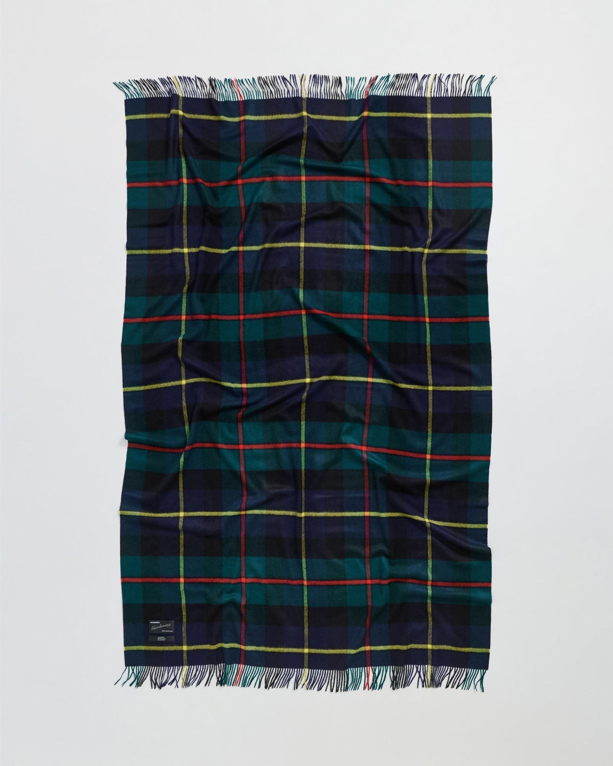 Queen blanket | Scottish green tartan Baby alpaca