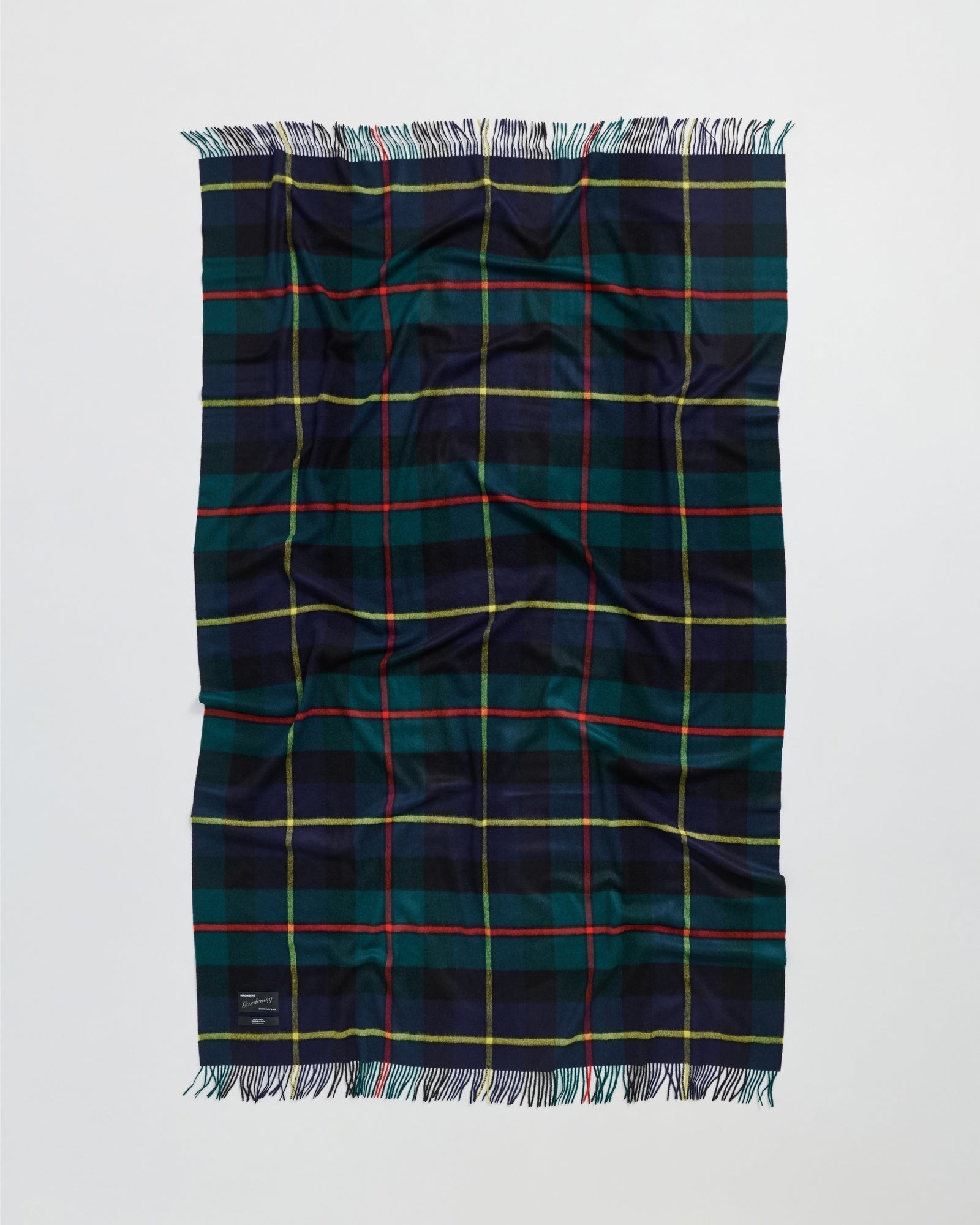 Queen blanket | Scottish green tartan Baby alpaca