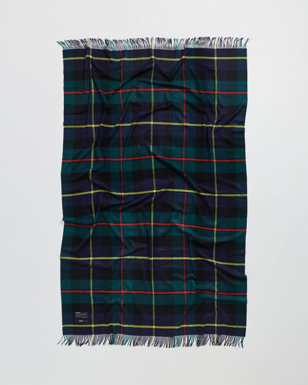 Queen blanket | Scottish green tartan Baby alpaca