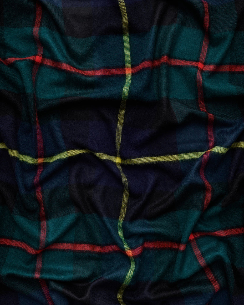 Queen blanket | Scottish green tartan Baby alpaca