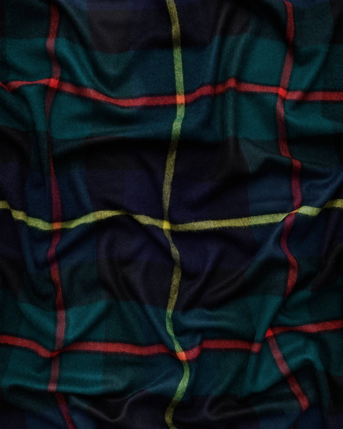 Queen blanket | Scottish green tartan Baby alpaca