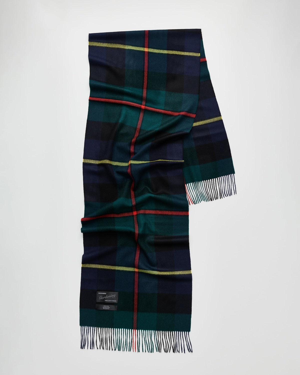Queen scarf | Scottish green tartan Baby alpaca