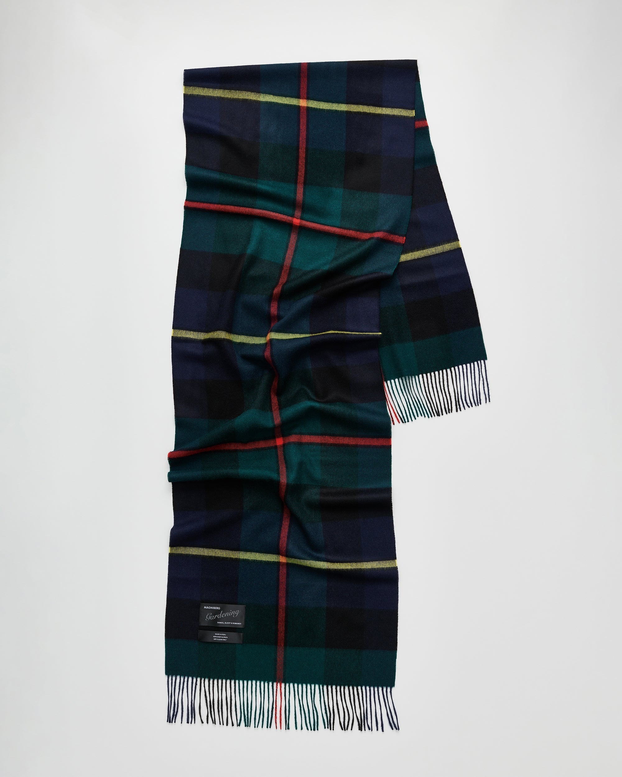 Queen scarf | Scottish green tartan Baby alpaca