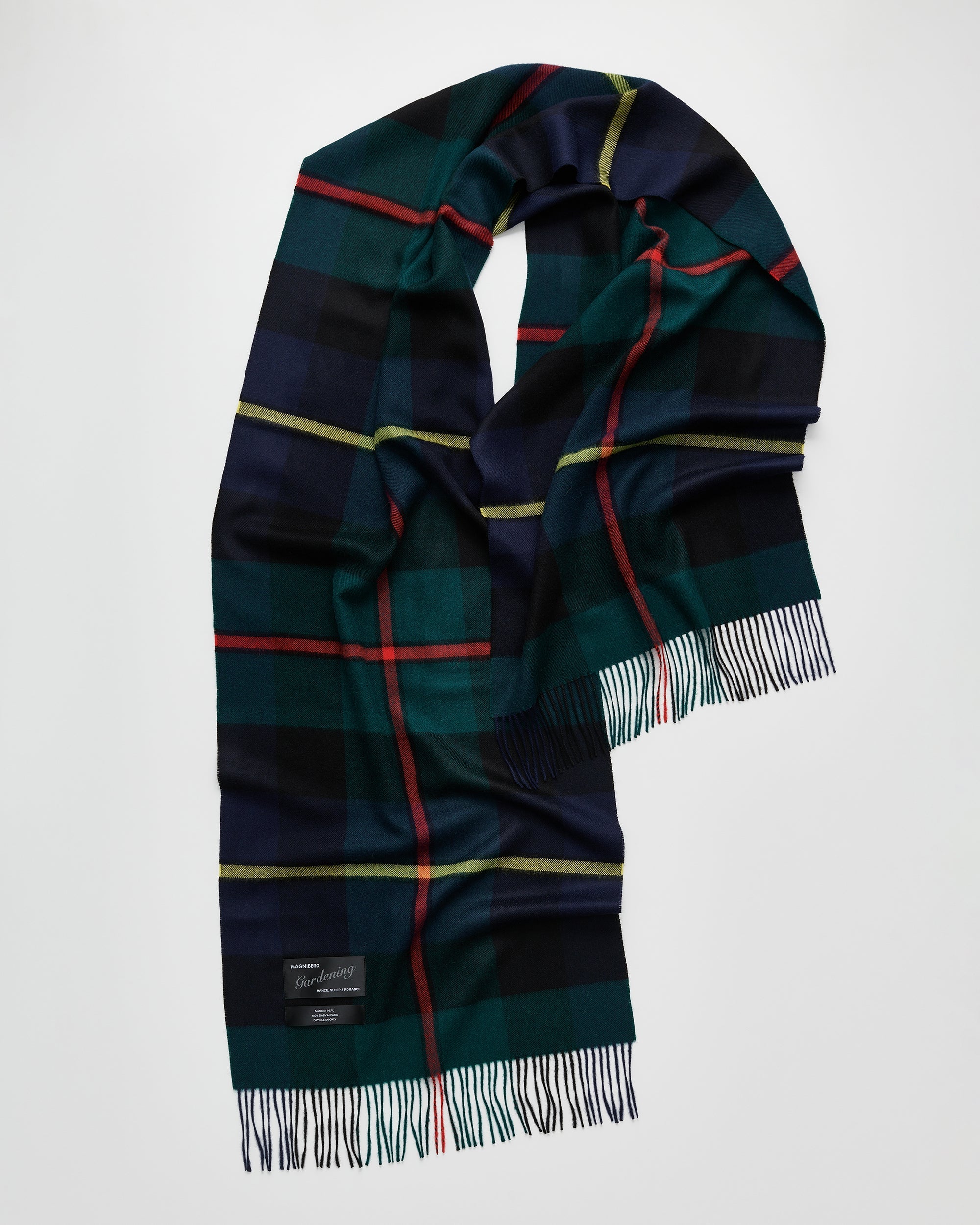 Queen scarf | Scottish green tartan Baby alpaca