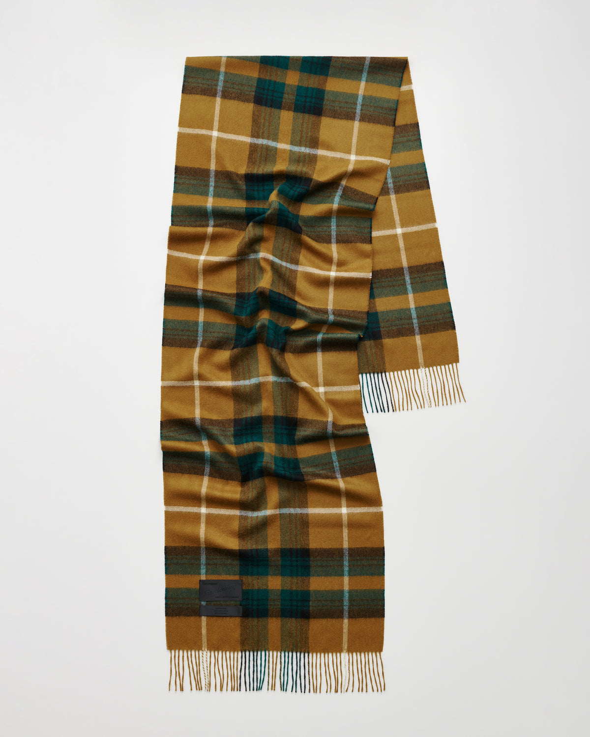 Queen scarf | Camel tartan Baby alpaca