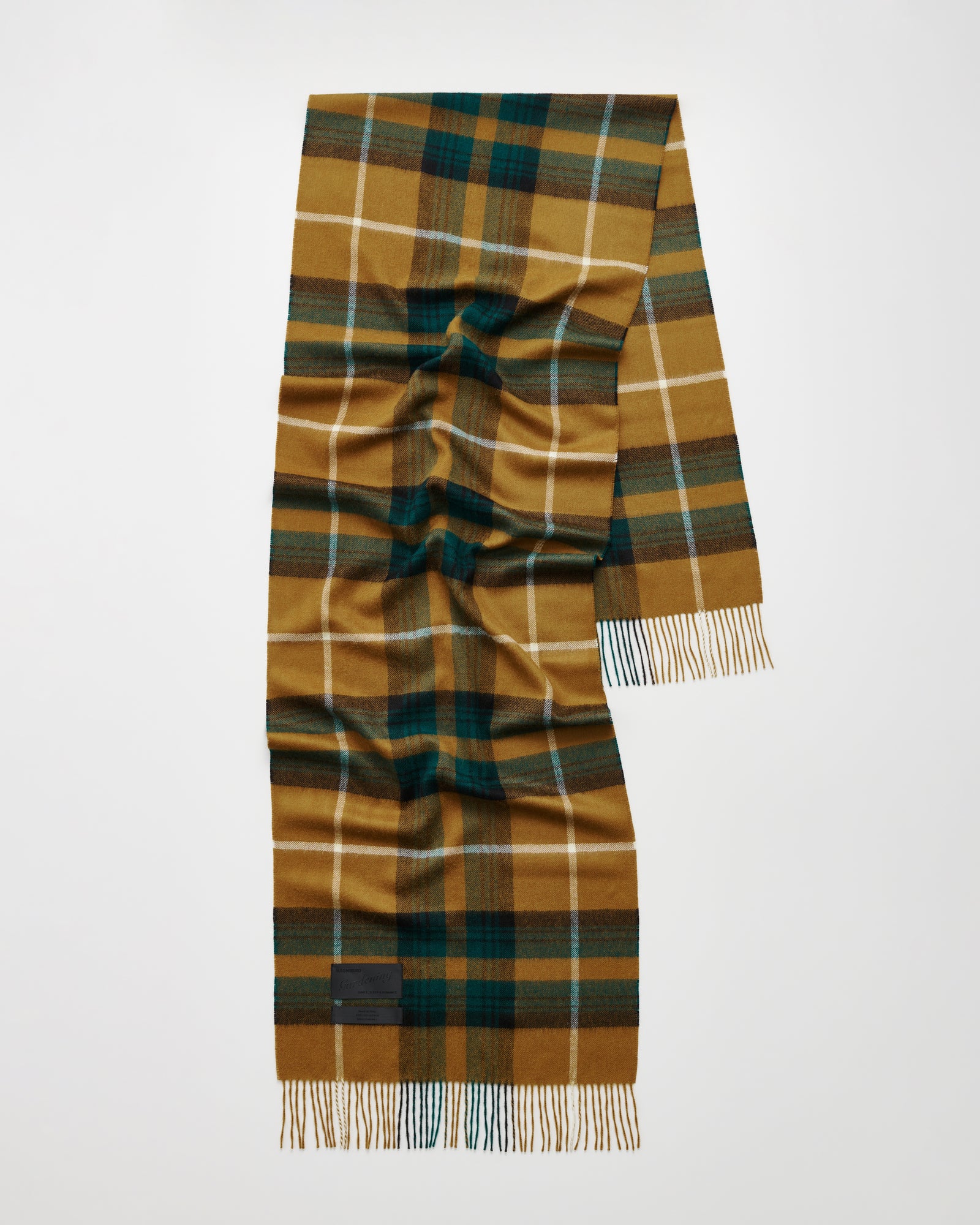 Queen scarf | Camel tartan Baby alpaca