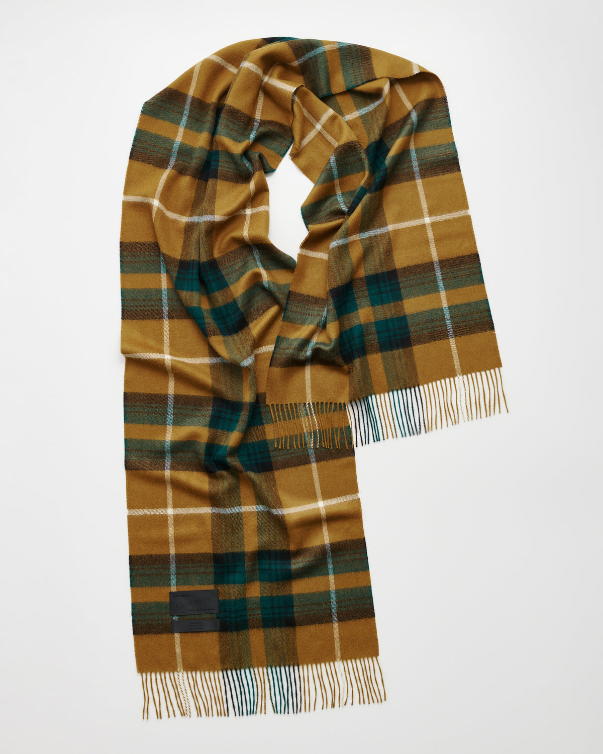 Queen scarf | Camel tartan Baby alpaca