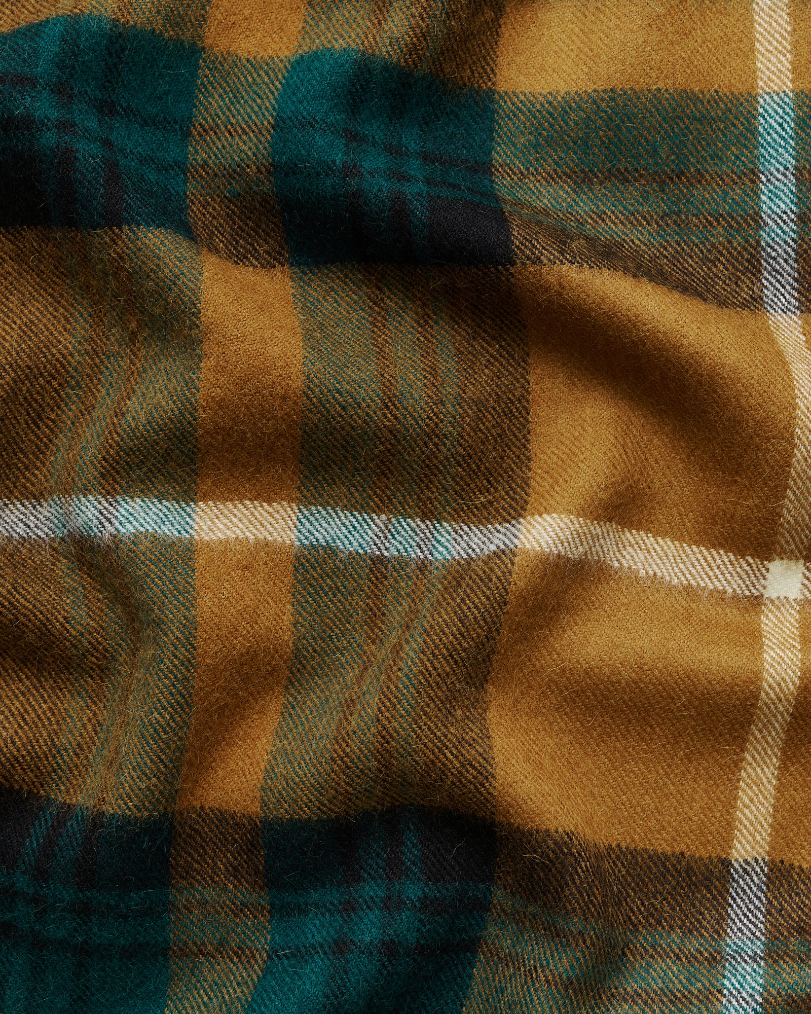 Queen scarf | Camel tartan Baby alpaca