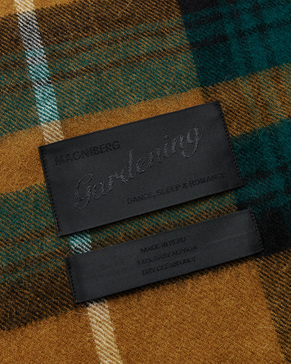 Queen scarf | Camel tartan Baby alpaca