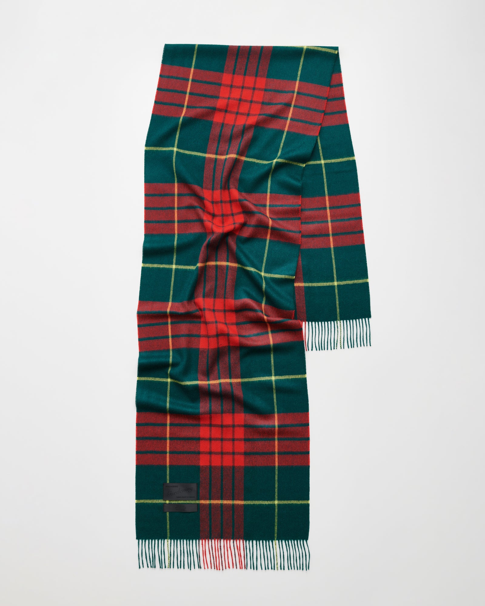 Queen scarf | Lipstick red tartan Baby alpaca