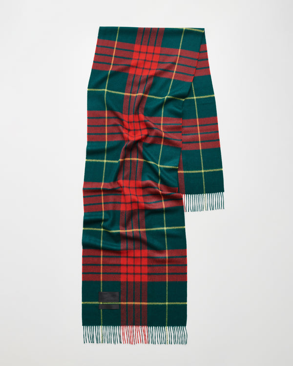 Queen scarf | Lipstick red tartan Baby alpaca