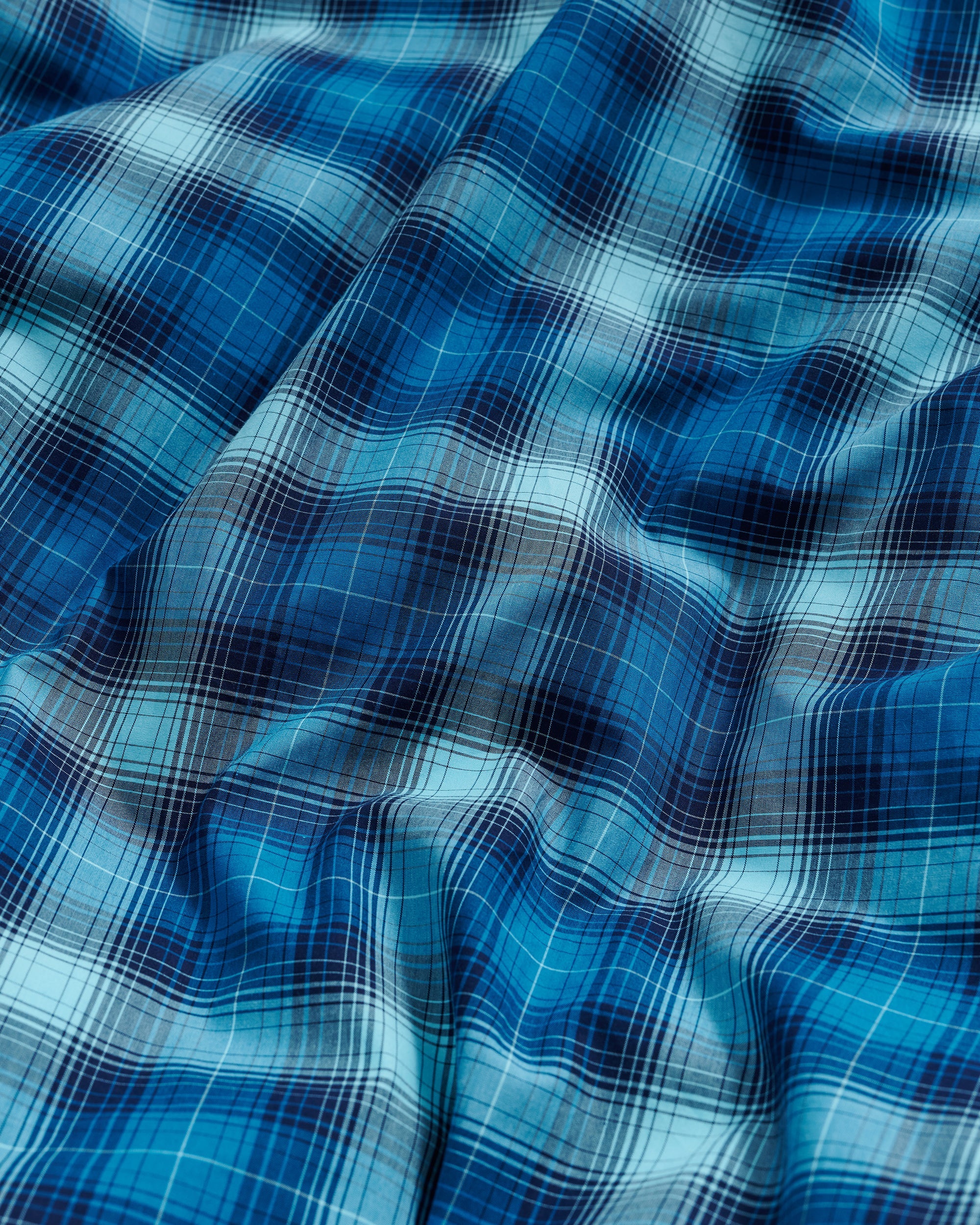 Rodeo duvet cover | Neon blue check Poplin