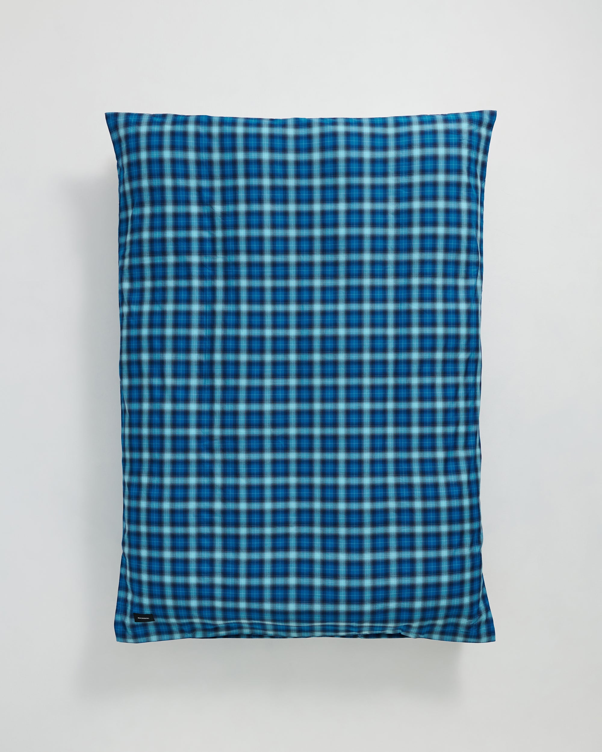 Rodeo duvet cover | Neon blue check Poplin
