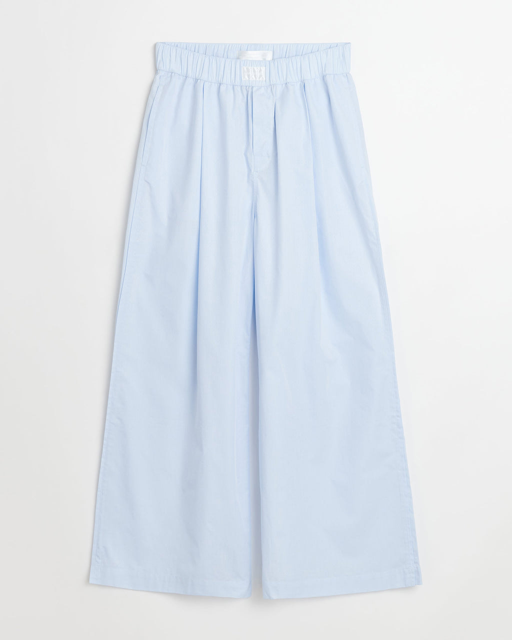 Space pants | Light blue dots jacquard poplin