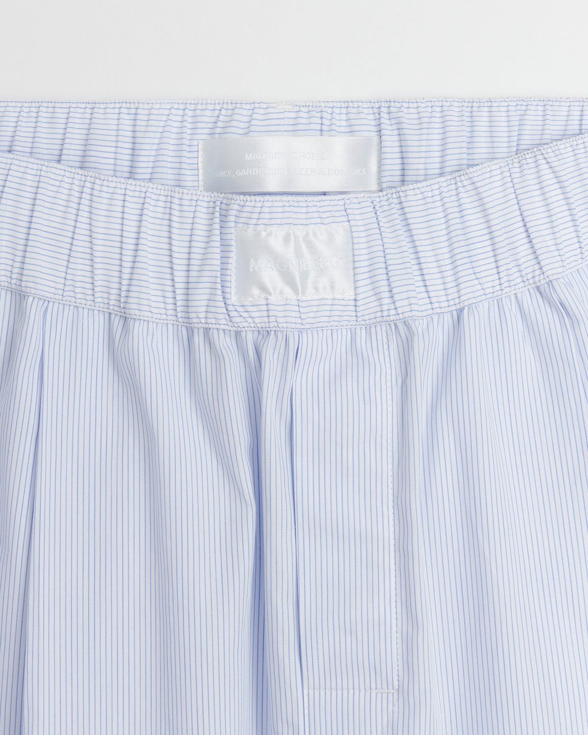Space pants | Light blue stripes poplin