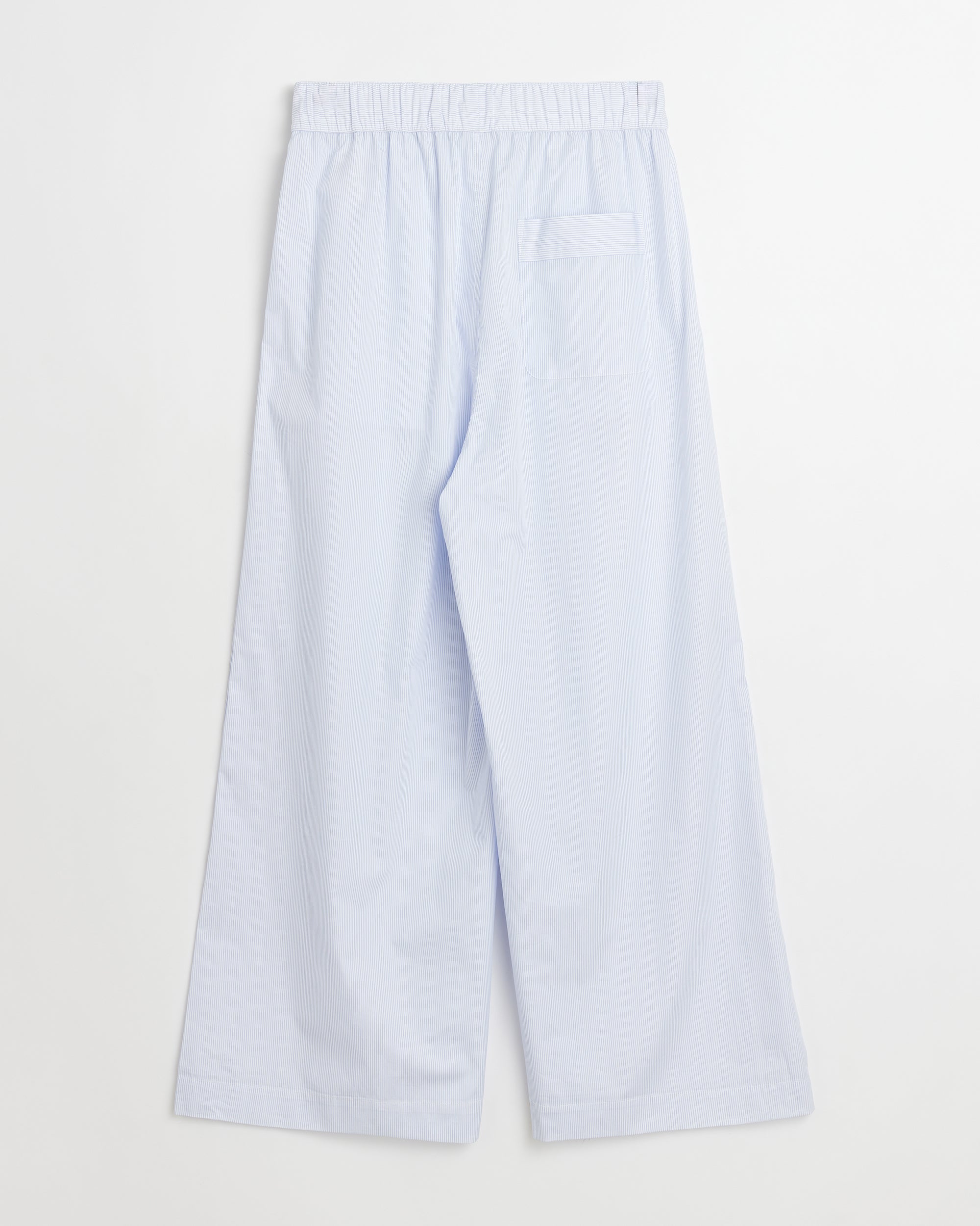 Space pants | Light blue stripes poplin