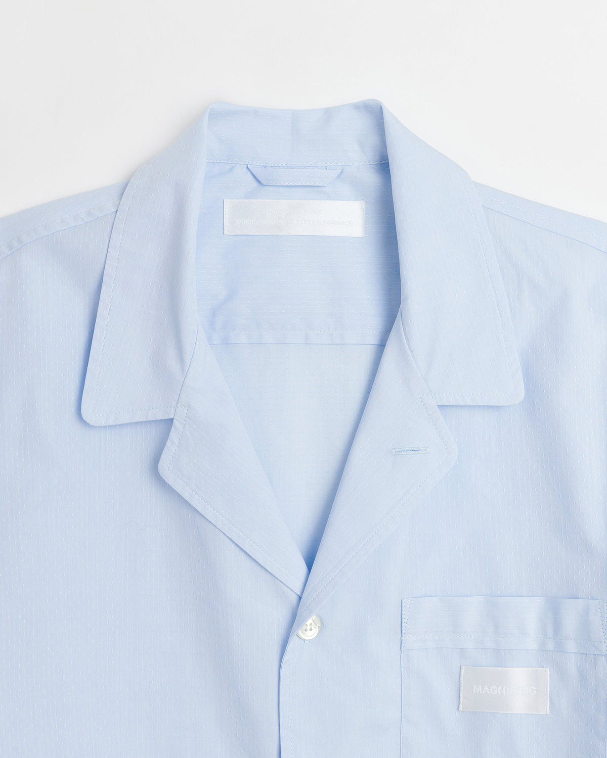 Space shirt | Light blue dots jacquard poplin