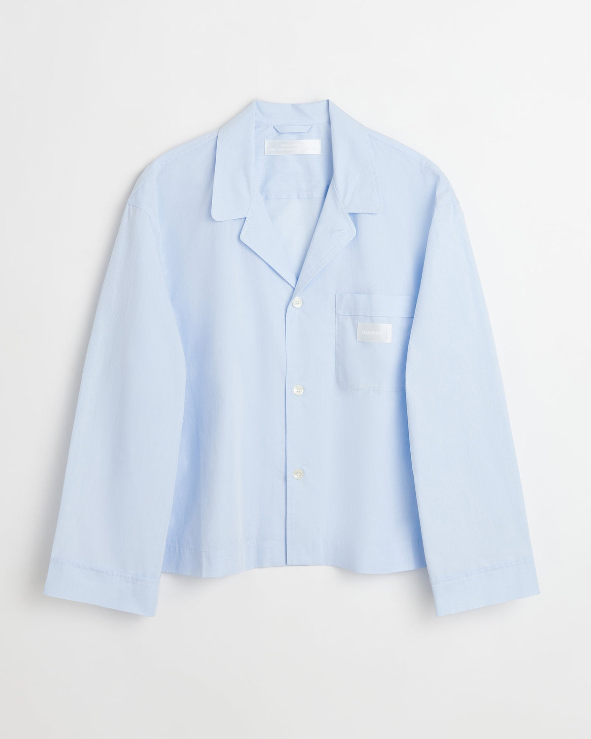 Space shirt | Light blue dots jacquard poplin
