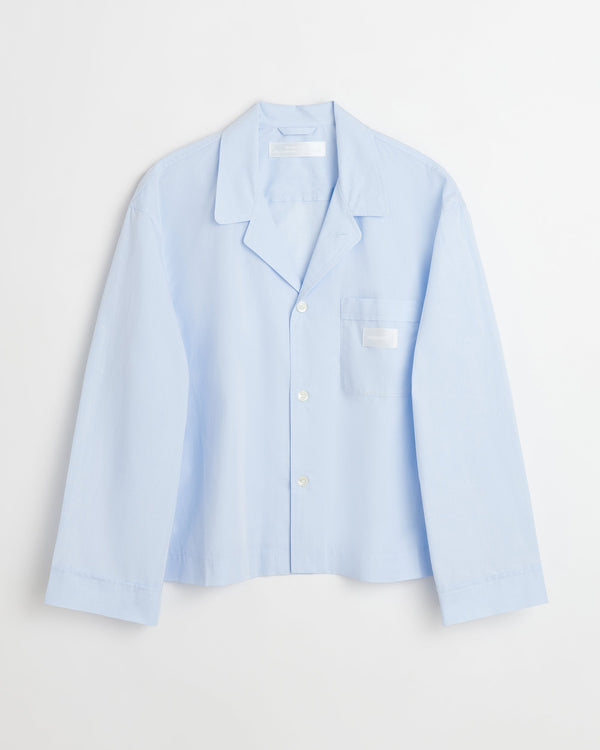 Space shirt | Light blue dots jacquard poplin
