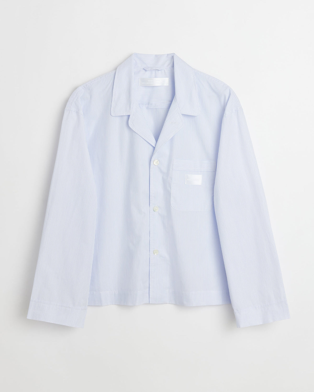 Space shirt | Light blue stripes poplin