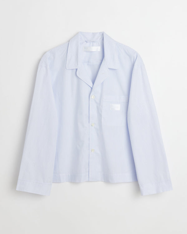 Space shirt | Light blue stripes poplin