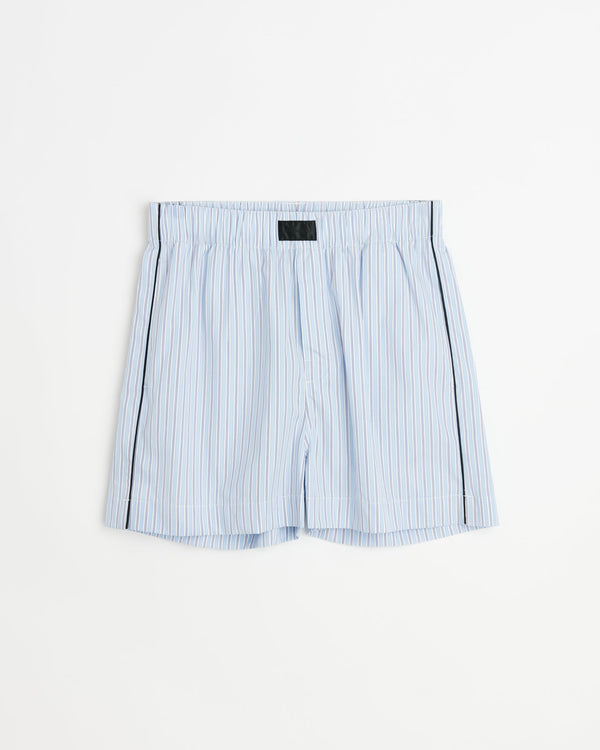 Sugar shorts | Fine white stripe Poplin