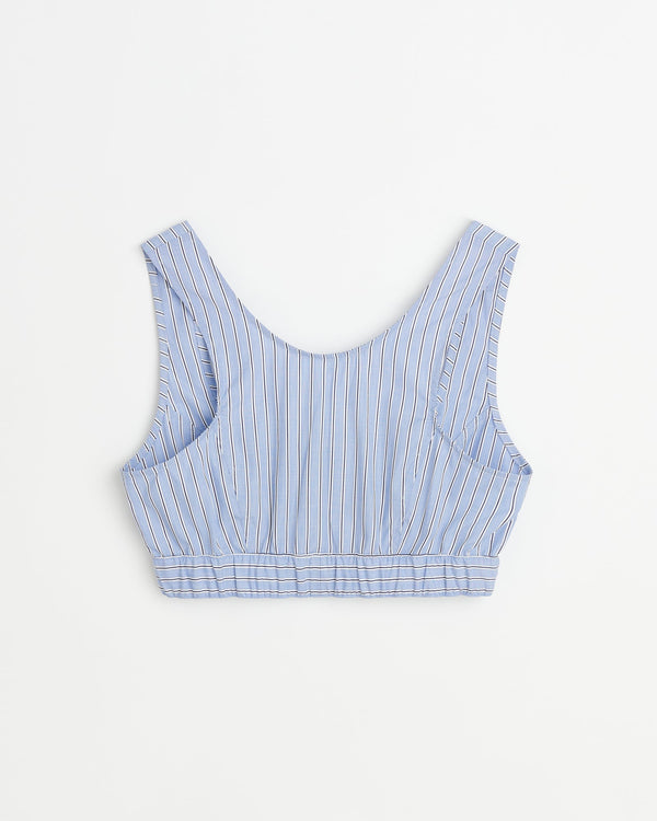 Sugar top | Fine blue stripe Poplin