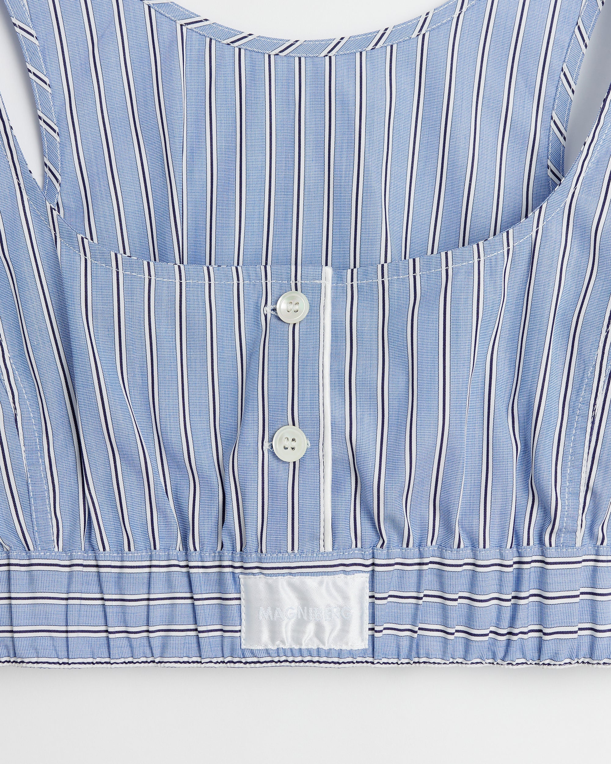Sugar top | Fine blue stripe Poplin